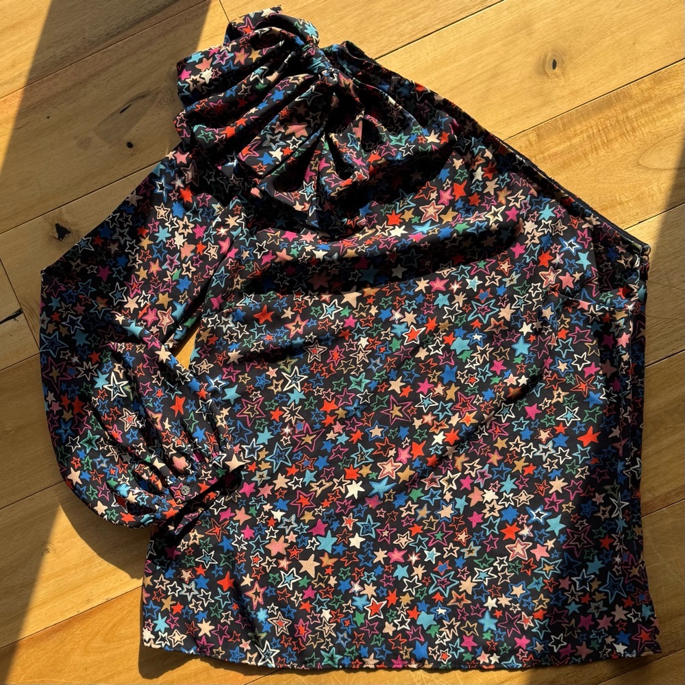 J.‎ Crew One-shoulder top in kaleidoscope star print size 0